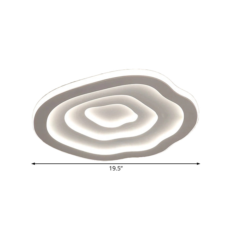Ripple LED Flush Mount Ceiling Lamp — Modern Sleek Layered Acrylic Housing
