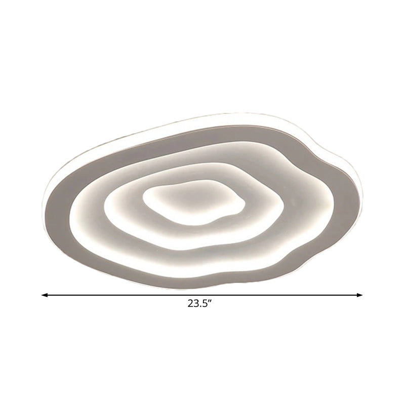Ripple LED Flush Mount Ceiling Lamp — Modern Sleek Layered Acrylic Housing