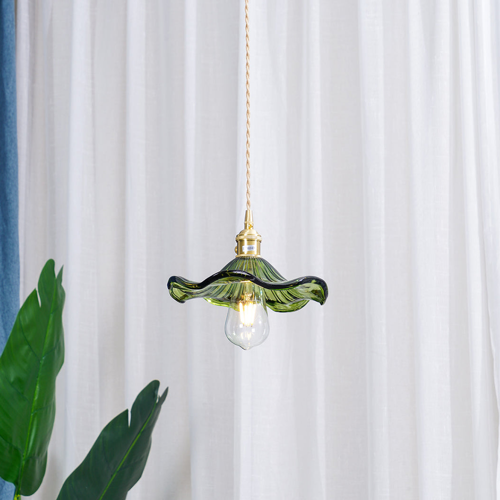 Illuminate Your Room with Elegance | Flower Glass LED Pendant Light | Meowbutter