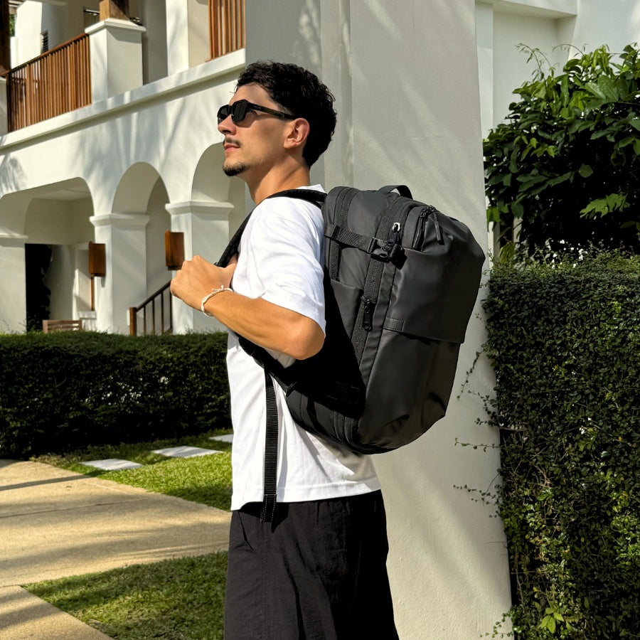 Carry-On Sized Expandable Compression Backpack With 180-Degree Opening And Shoe Compartment