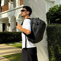 Carry-On Sized Expandable Compression Backpack With 180-Degree Opening And Shoe Compartment