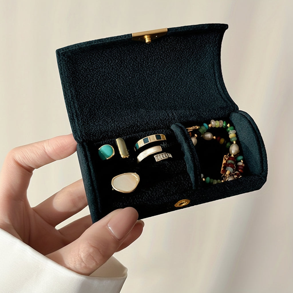 Mothers Day Travel Jewelry Box — Snap Closure Organizer
