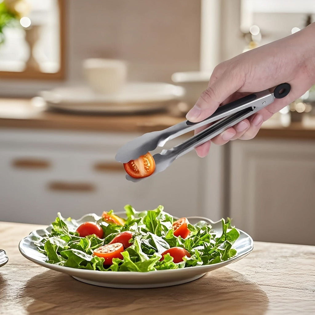 Stainless Steel Locking Kitchen Tongs | meowbutter