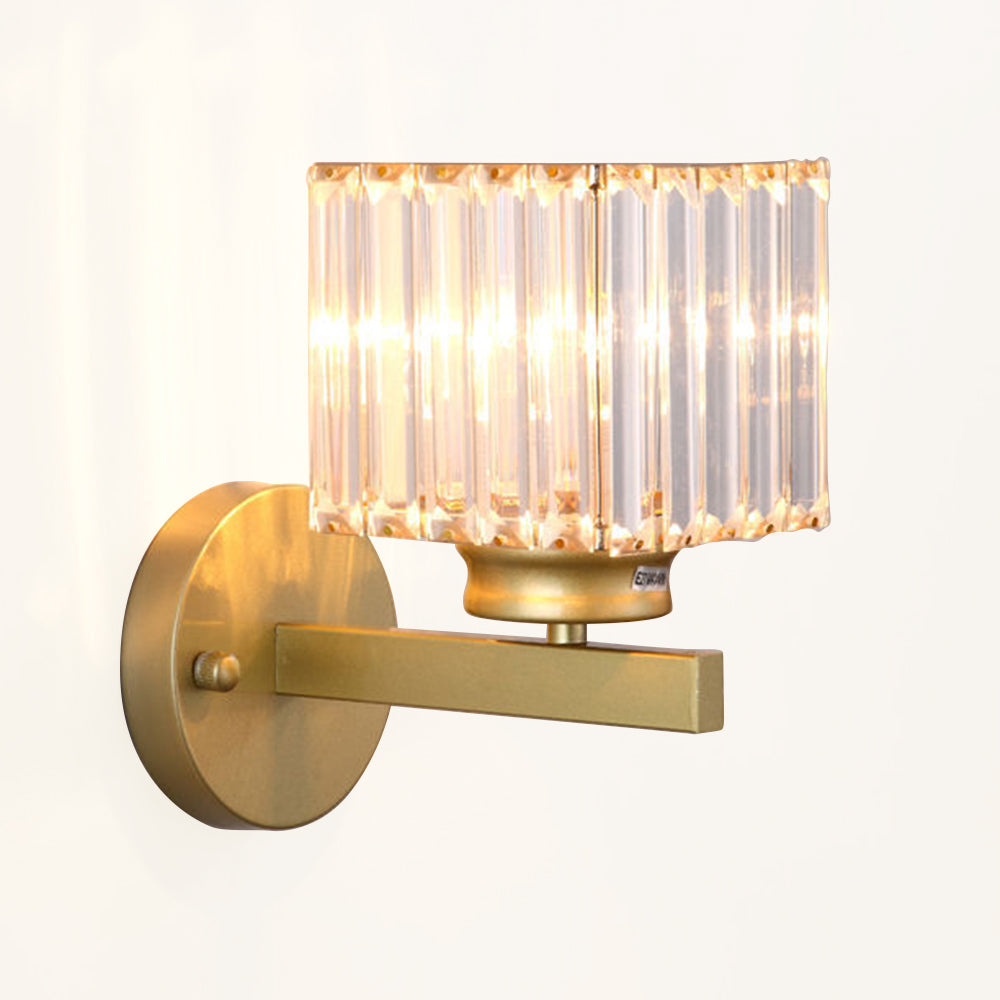 Lámpara de pared Crystal | Aplique moderno de vidrio y hierro | Meowbutter