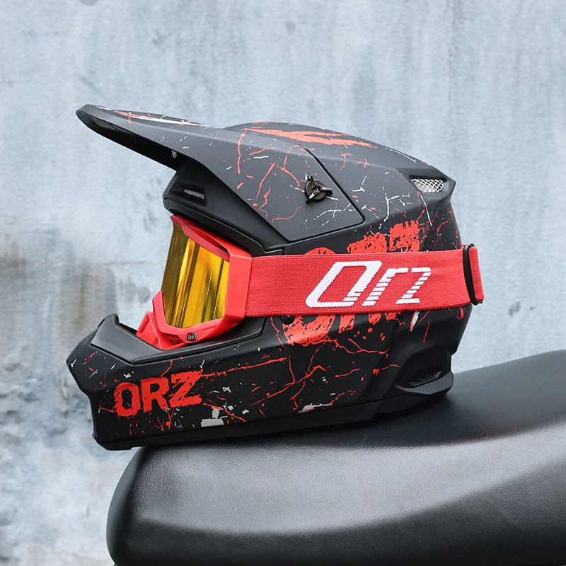 Casque intégral tout-terrain ORZ Motocross - Meowbutter