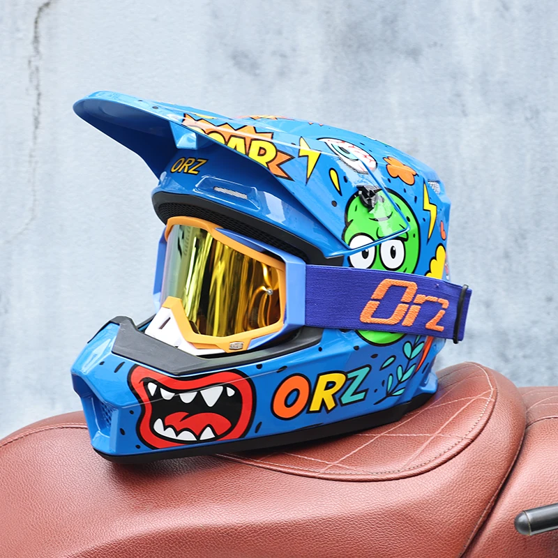Casque intégral tout-terrain ORZ Motocross - Meowbutter