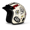 Vintage Open Face Motorcycle Helmet – All-Season Comfort & Protection - Meowbutter