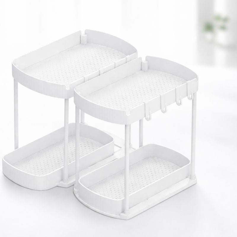 Under-sink organizer sæt 2 stk. multifunktionelle opbevaringsskuffer | Meowbutter