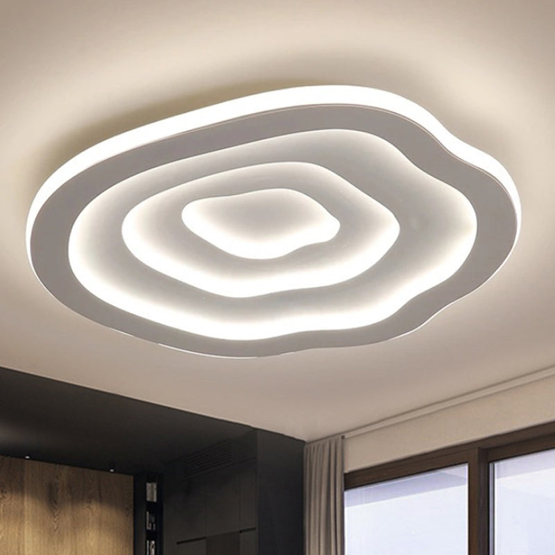 Ripple LED Flush Mount Ceiling Lamp — Modern Sleek Layered Acrylic Housing