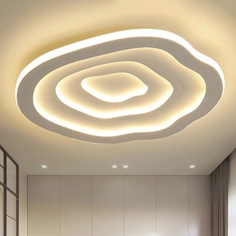 Ripple LED Flush Mount Ceiling Lamp — Modern Sleek Layered Acrylic Housing
