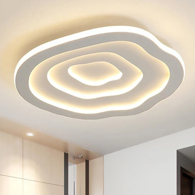 Ripple LED Flush Mount Ceiling Lamp — Modern Sleek Layered Acrylic Housing