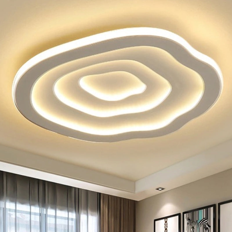 Ripple LED Flush Mount Ceiling Lamp — Modern Sleek Layered Acrylic Housing