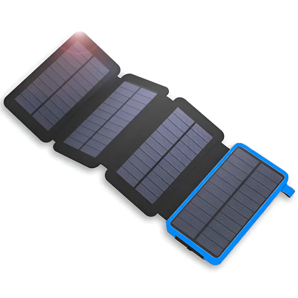 Caricatore Solare Portatile Power Bank con Pannello Pieghevole | Meowbutter