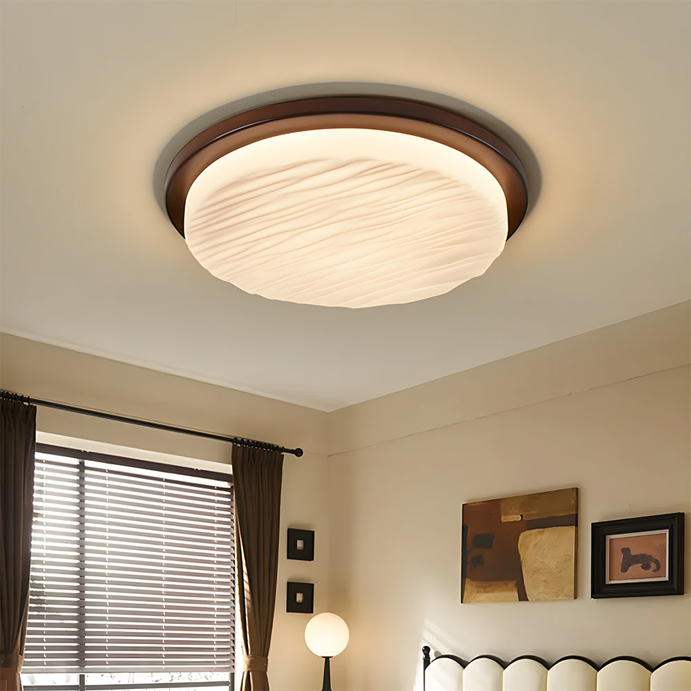 Lampa sufitowa LED w stylu art déco — żelazna rama, panel z akrylu o wysokiej przejrzystości