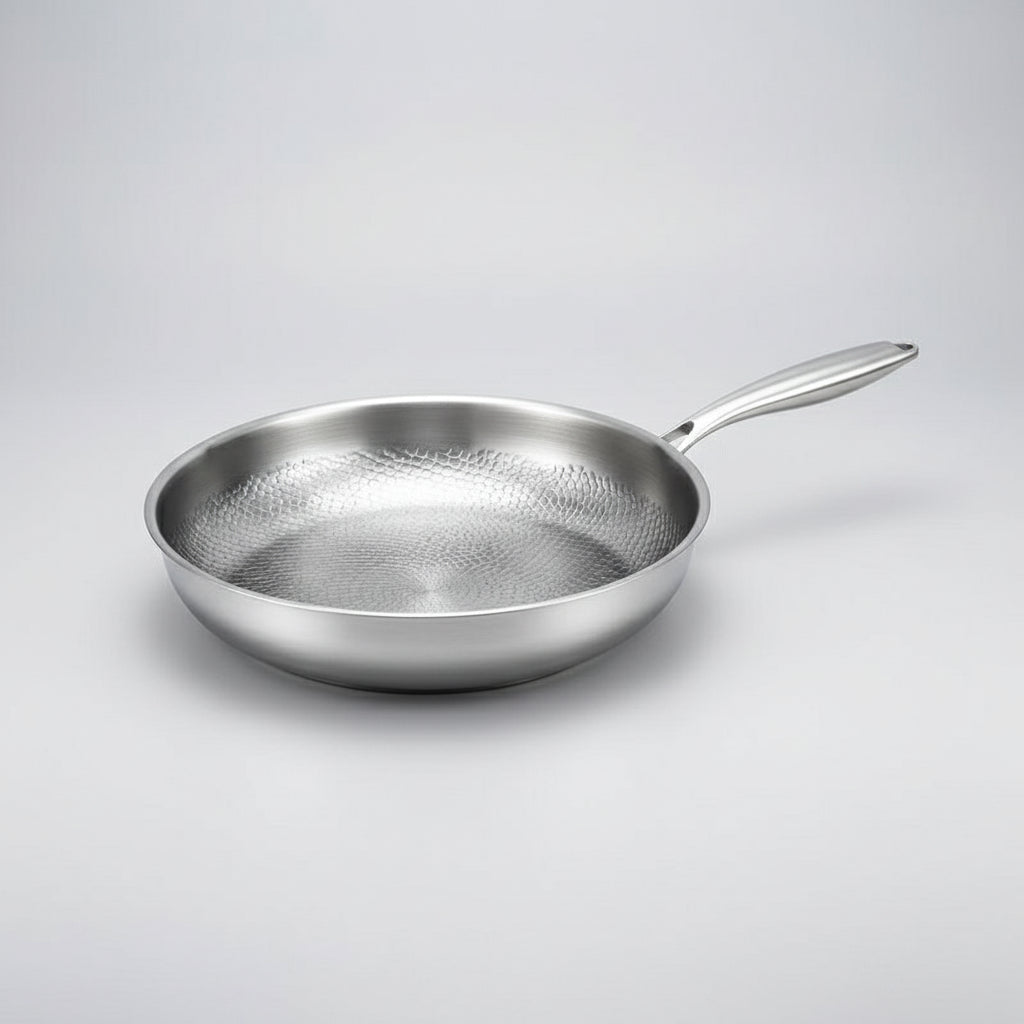 Titanium Nonstick Skillet — Hammered Exterior Texture
