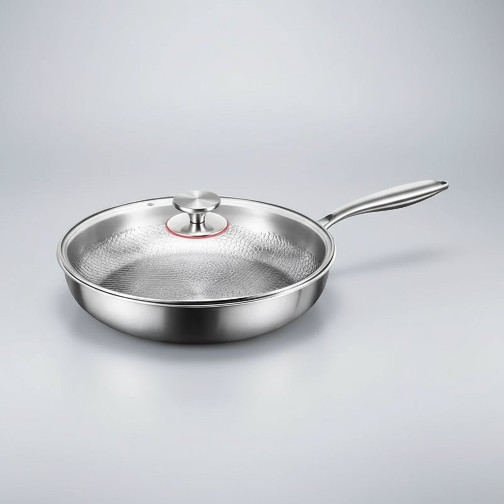 Titanium Nonstick Skillet — Hammered Exterior Texture