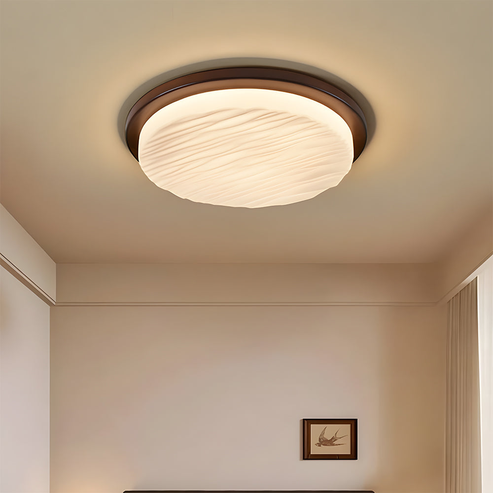 Lampa sufitowa LED w stylu art déco — żelazna rama, panel z akrylu o wysokiej przejrzystości