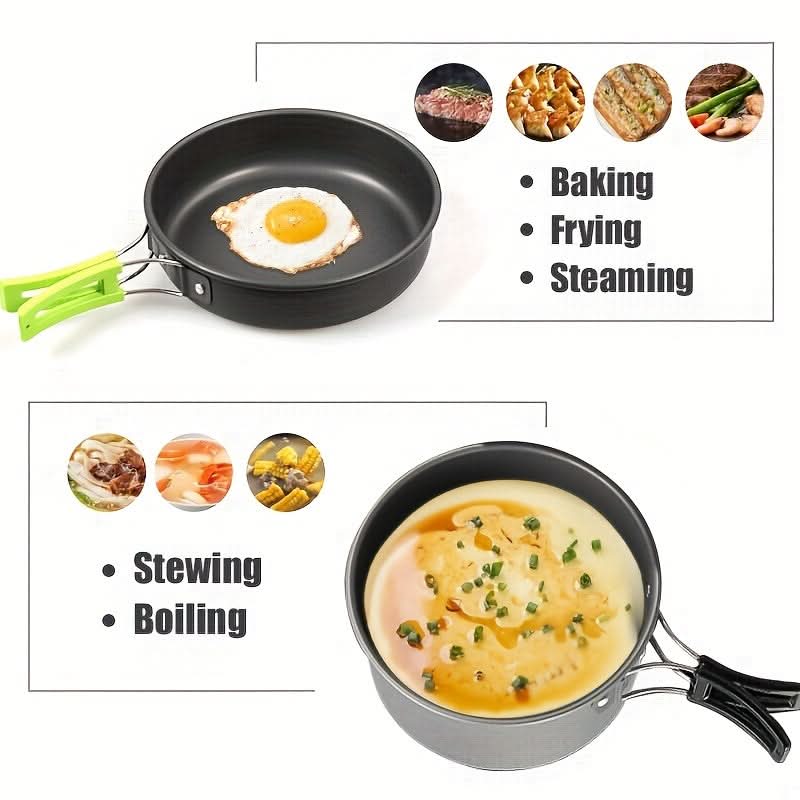 Ensemble de cuisine léger pour l'extérieur et les voyages | meowbutter