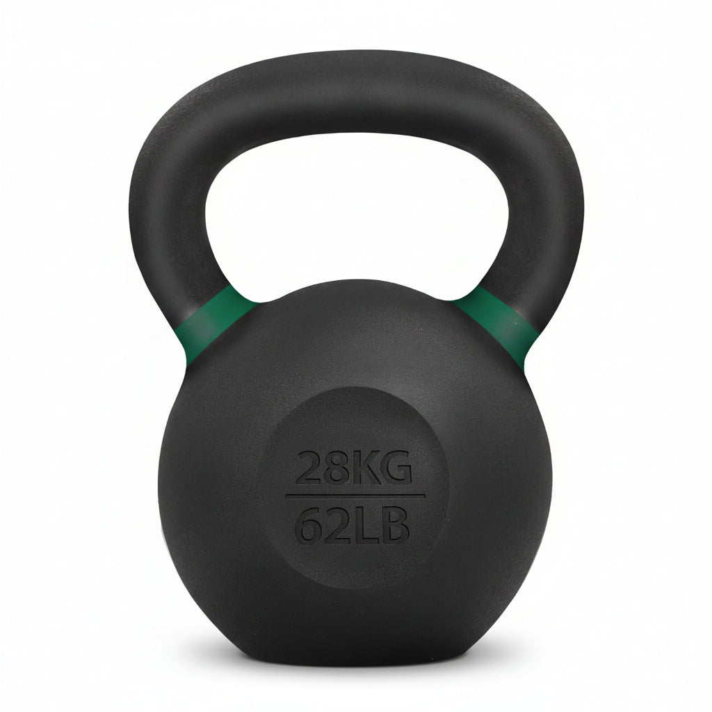 Kettlebell i støbejern — solid konstruktion i ét stykke, pulverlakeret overflade