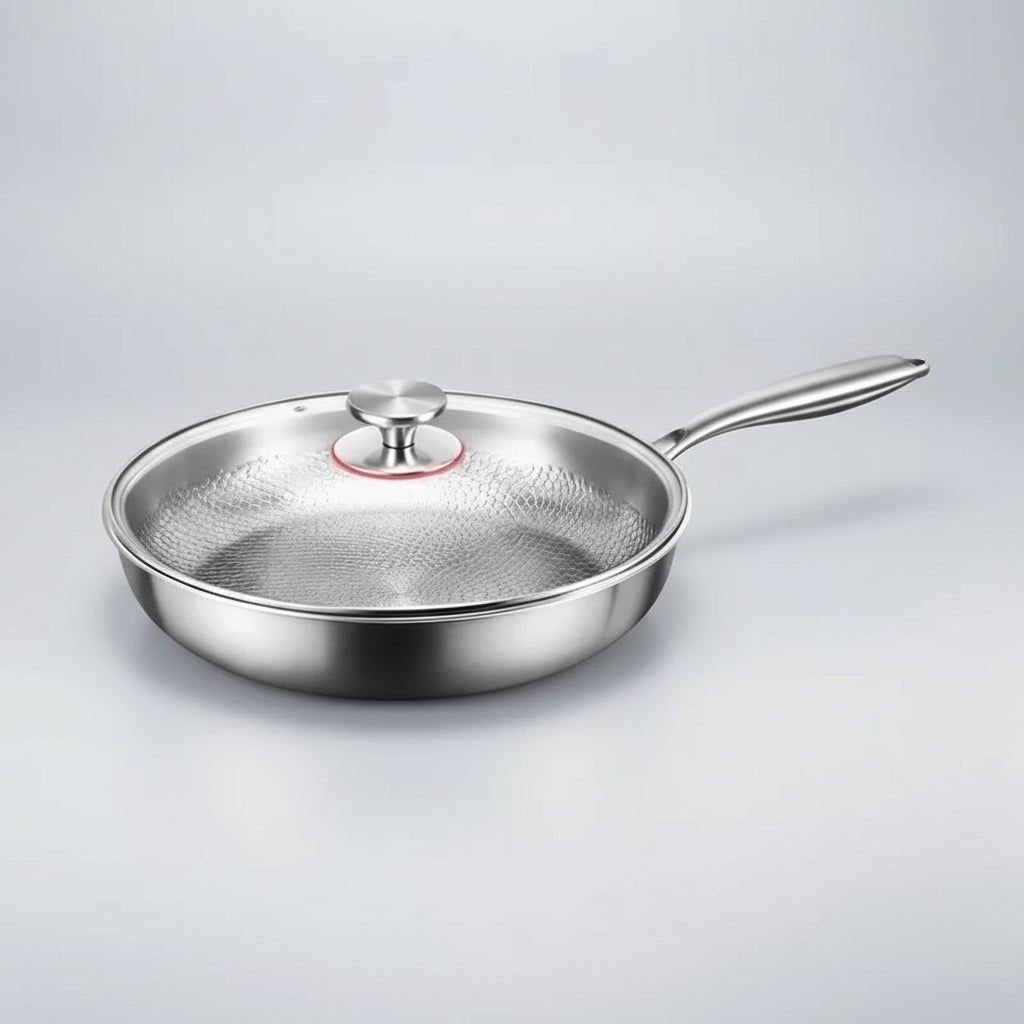 Titanium Nonstick Skillet — Hammered Exterior Texture