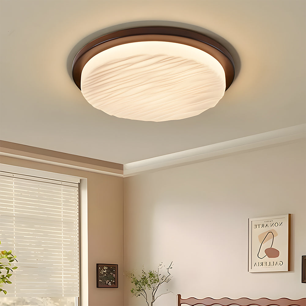 Lampa sufitowa LED w stylu art déco — żelazna rama, panel z akrylu o wysokiej przejrzystości