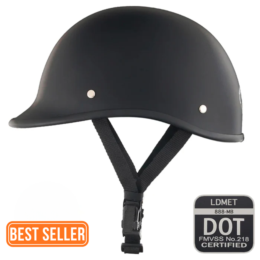 Vintage lavprofil polo halvhjelm | DOT-certificeret - Meowbutter