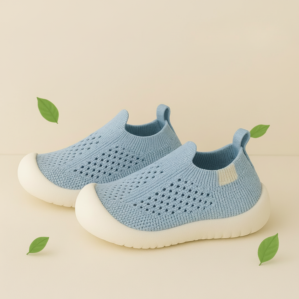 Lightweight Kids Sneakers — Breathable Mesh Upper, Non-Slip Sole