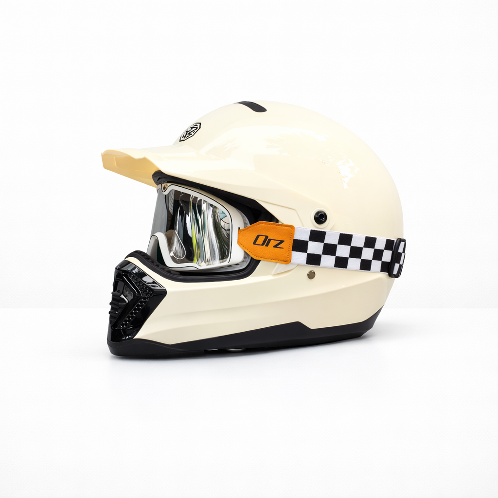 ORZ-918 Retro helhjälm – DOT- och ECE-godkänd – Meowbutter