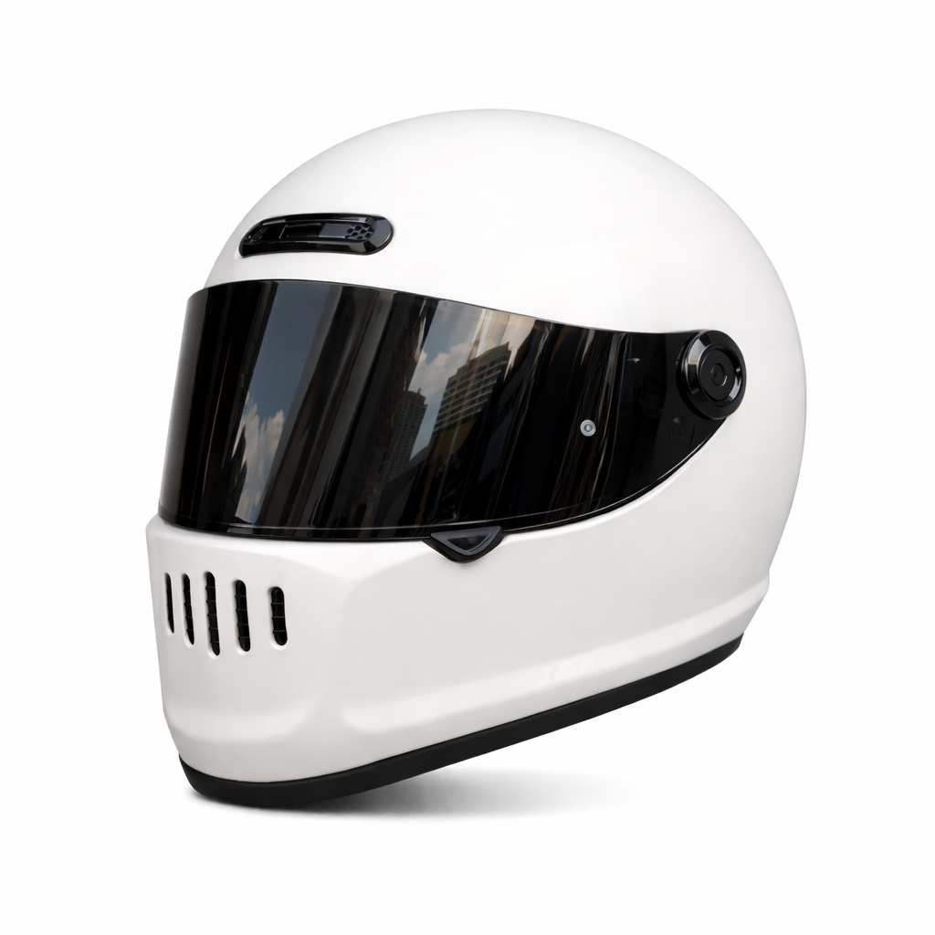 Capacete de Motociclista Retro de Cara Inteira ORZ Design Clássico - Meowbutter