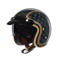 Capacete Retro Aberto em Fibra de Carbono – Certificado DOT - Meowbutter