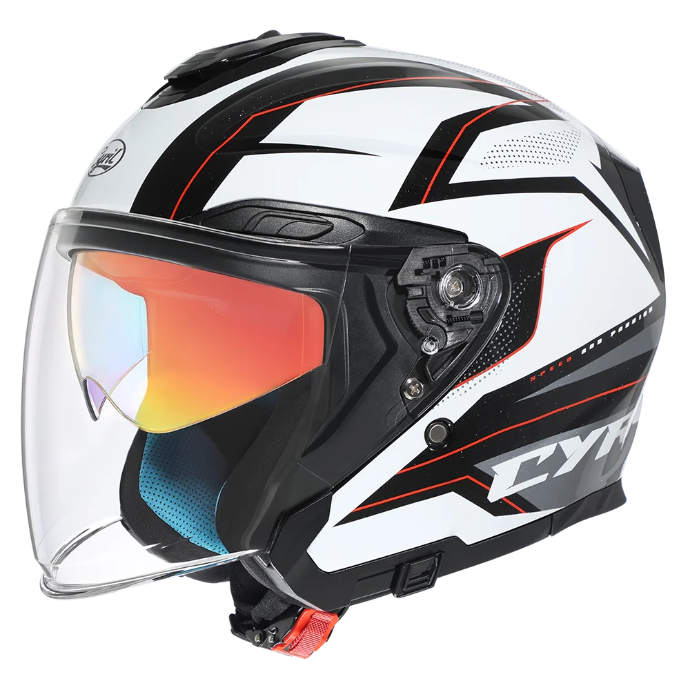 Casco IronRide Open Face con Doble Visera – Certificado DOT - Meowbutter