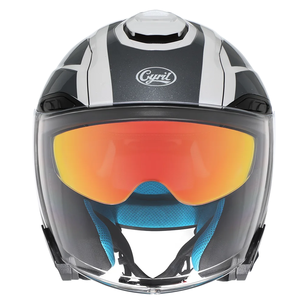 Casco IronRide Open Face con Doble Visera – Certificado DOT - Meowbutter