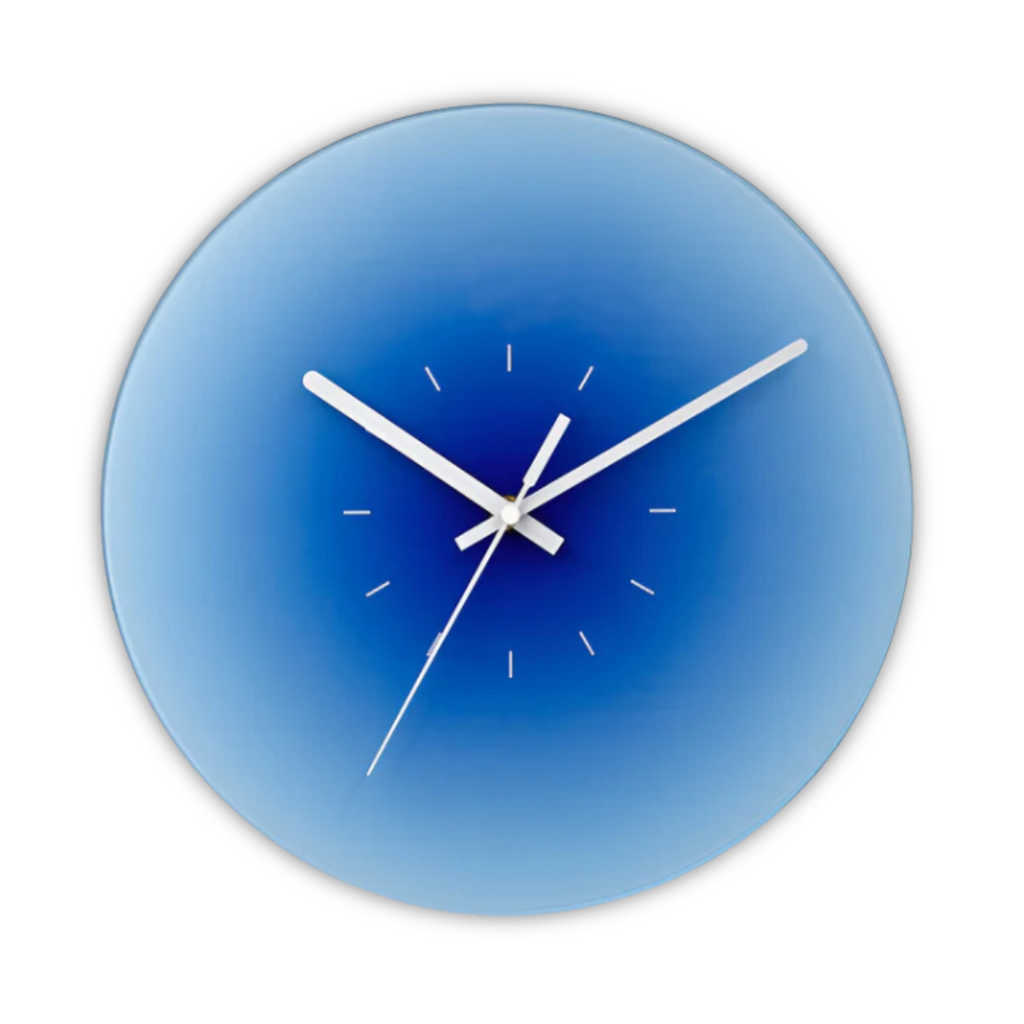 Sunset Gradient Glass Wall Clock — Silent Quartz Movement
