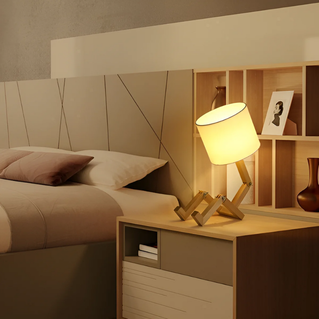 Rilna Table Lamp | Flexible Wooden Design Light | Meowbutter