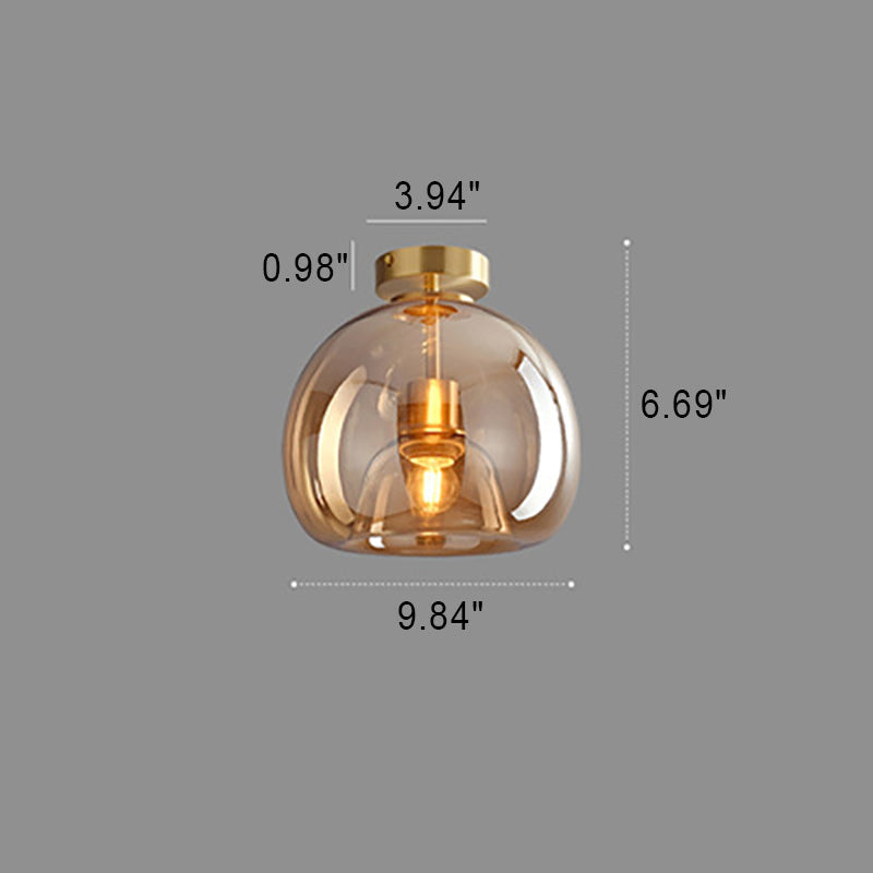 Nordic Glass Ball Ceiling Light | Semi-Flush Mount | Meowbutter