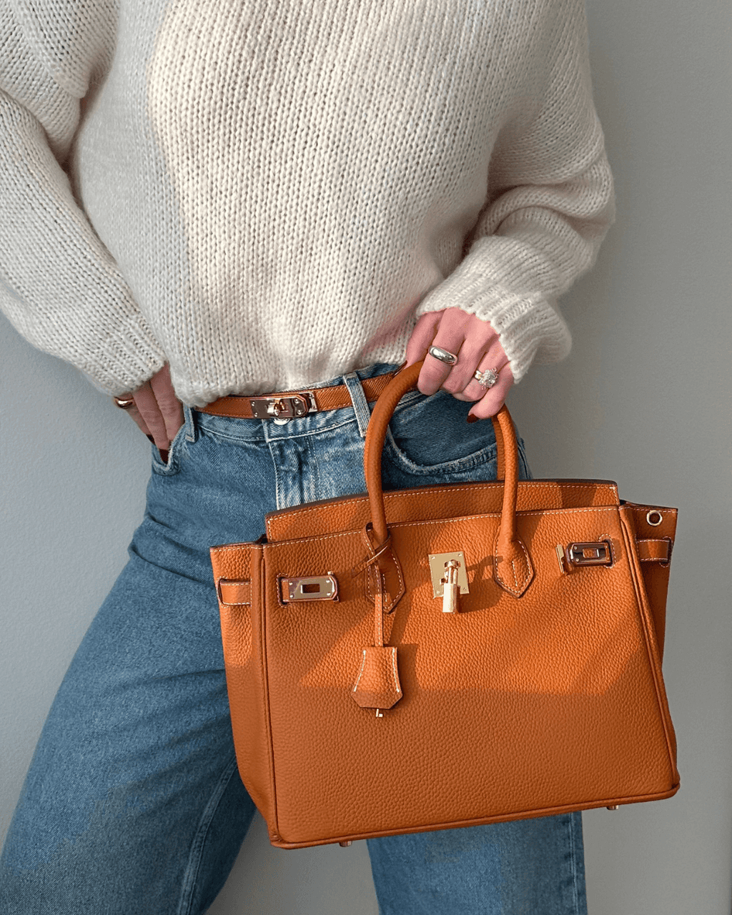 Dámská kožená kabelka – elegantní nadčasový design – kabelka přes rameno | meowbutter
