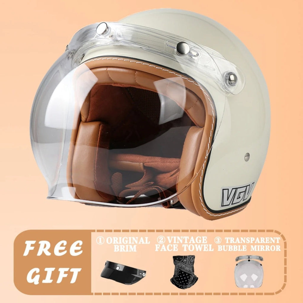 Casco Aperto EchoRetro Classic – Omologato DOT/ECE | meowbutter