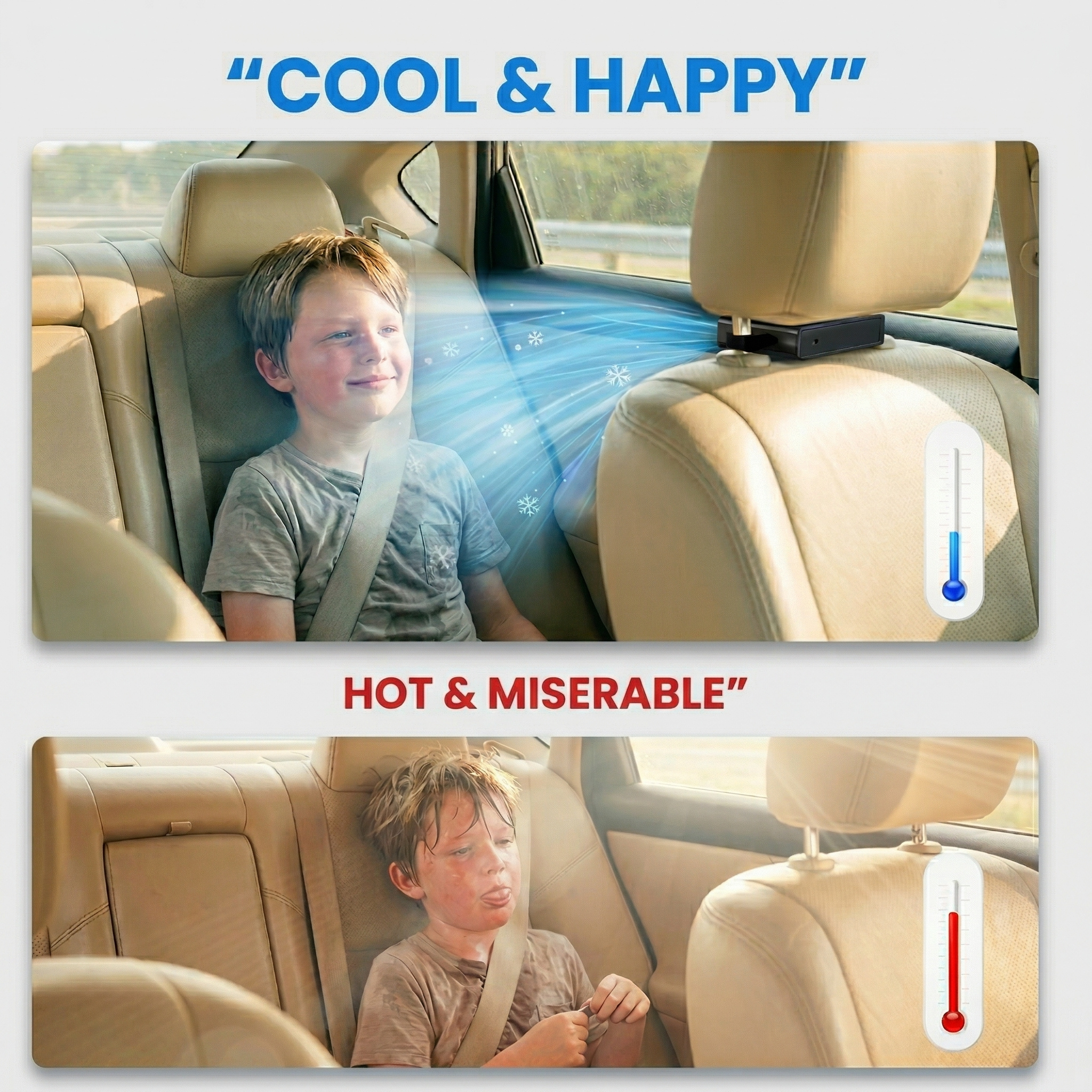 SeatBreeze Bladeless Headrest Fan For Cars With Adjustable Airflow