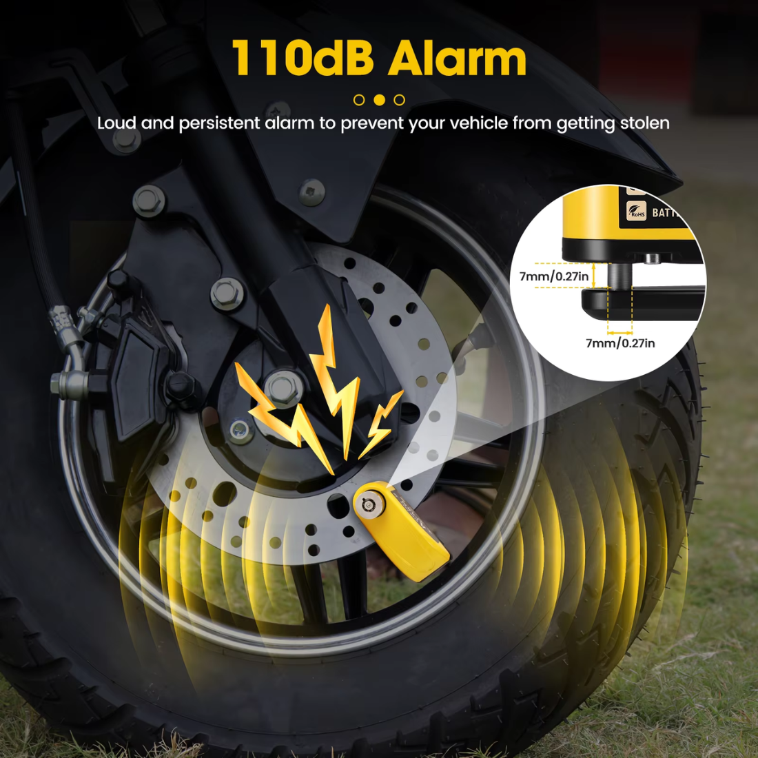 Guardian Lock — Rechargeable Alarm Disc Lock | meowbutter