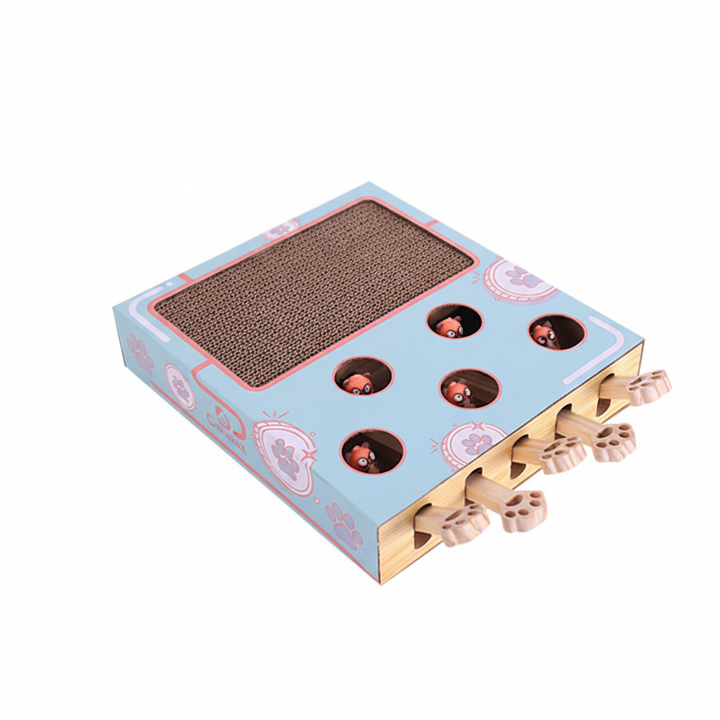 Puzzle modulaire pour chat — Griffoir résistant avec jouet interactif intégré