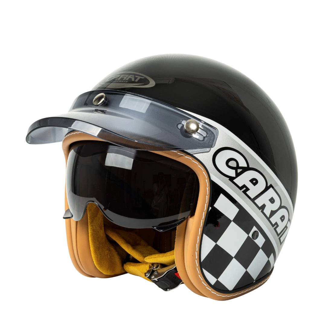 The Street King - Vintage Open Face Helmet - DOT & ECE Approved - Meowbutter