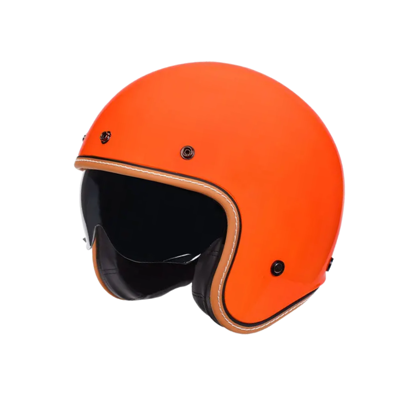 Minimalist Retro Open Face Motorcycle Helmet – DOT & ECE Certified | meowbutter