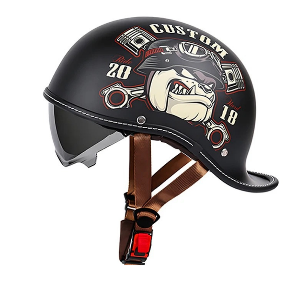 Casco Retro con Cola Levantada – Edición Vintage Cruiser - Meowbutter