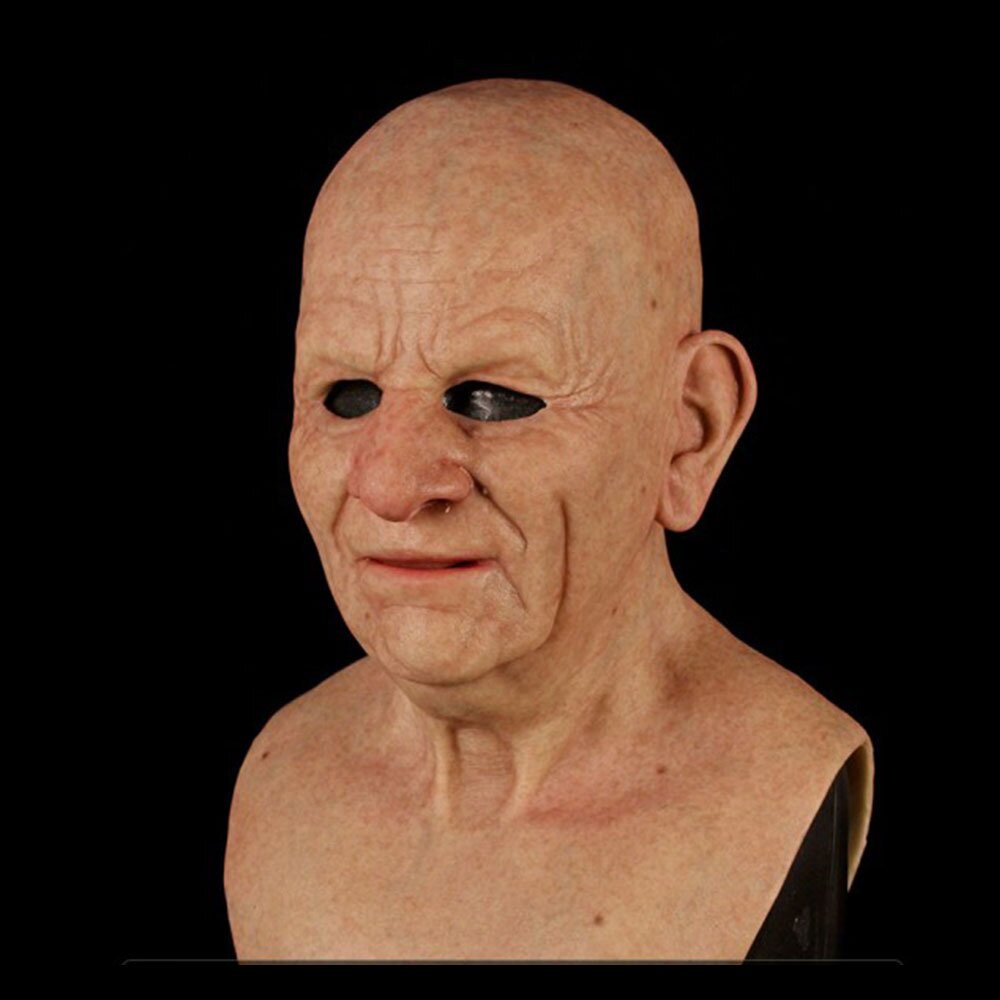 Realistic Latex Halloween Mask - Old Man Design - Costume Accessory | meowbutter