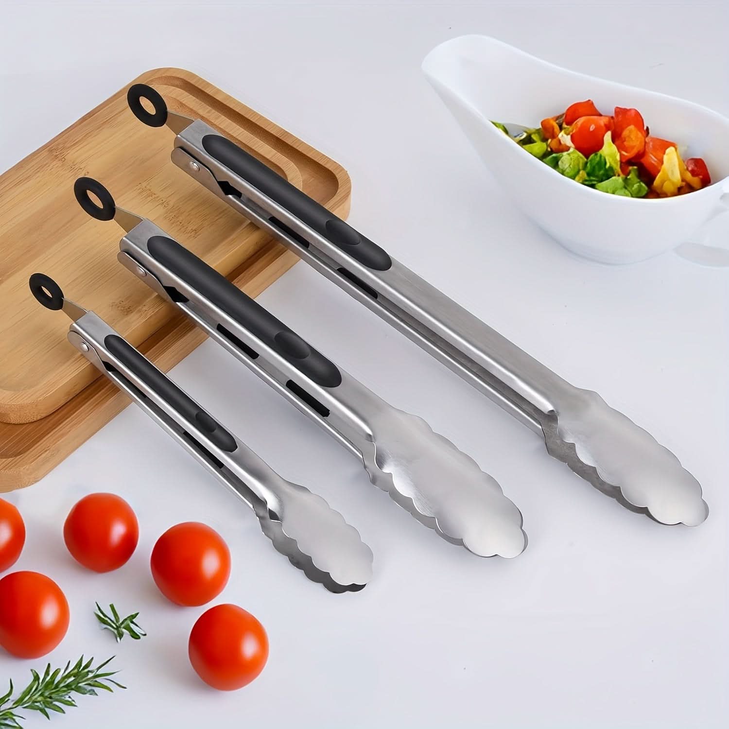 Stainless Steel Locking Kitchen Tongs | meowbutter