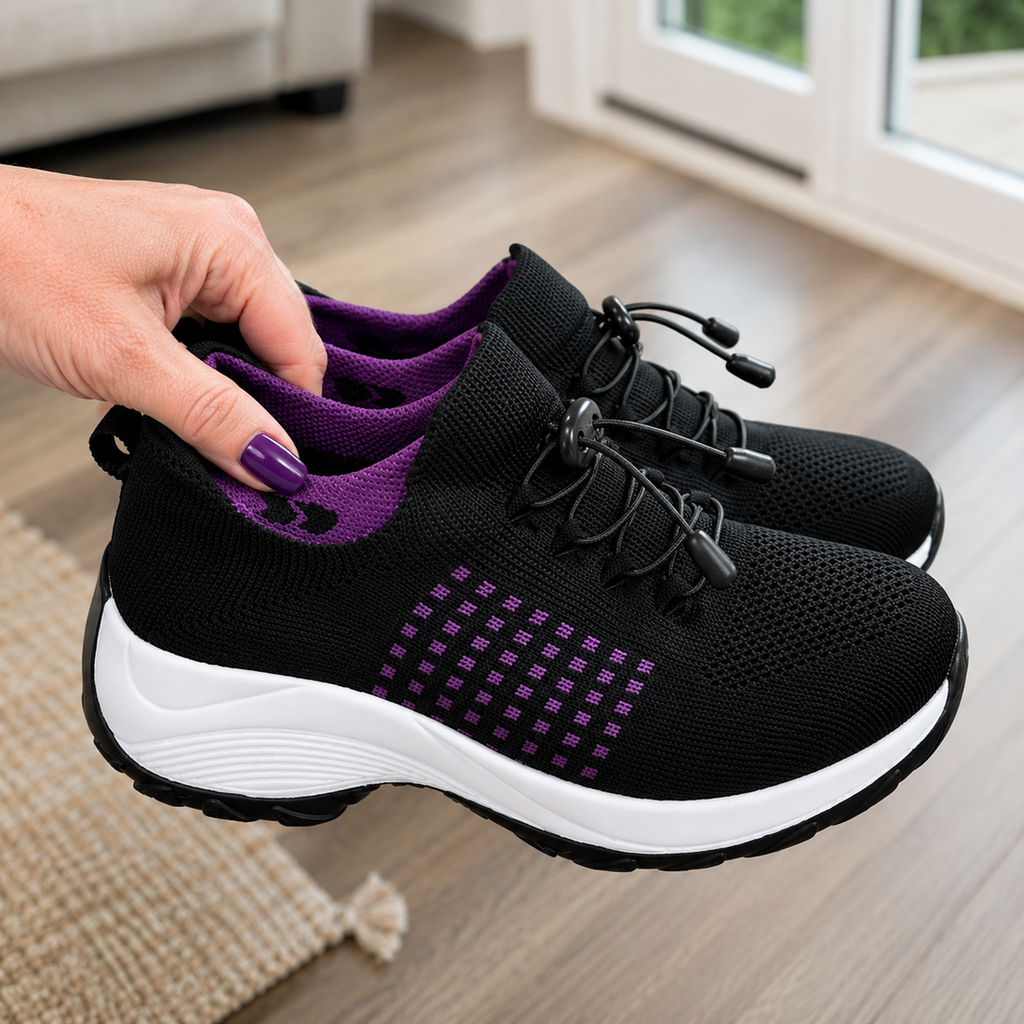 Orthopädische Komfortschuhe - Mesh-Obermaterial - Fußgewölbeunterstützung - Gummisohle - 6 Farben | meowbutter