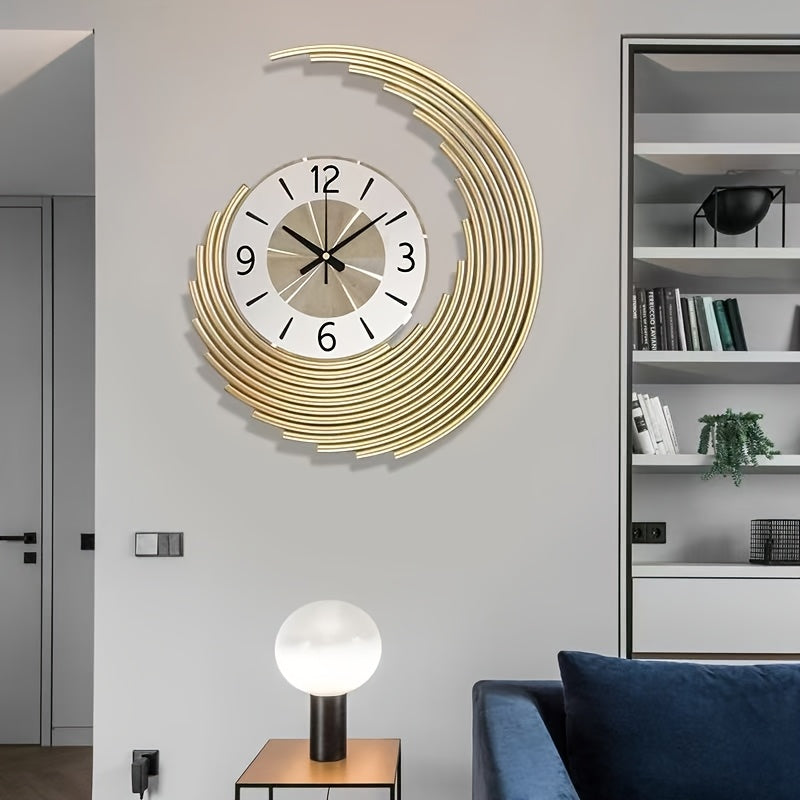 Modern 3D Metal Wall Clock | Silent Quartz Movement Decorative Clock | Meowbutter