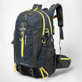 40L Waterproof Hiking Backpack - Adjustable Straps - Padded Back Panel - Blue, Black & Grey | meowbutter