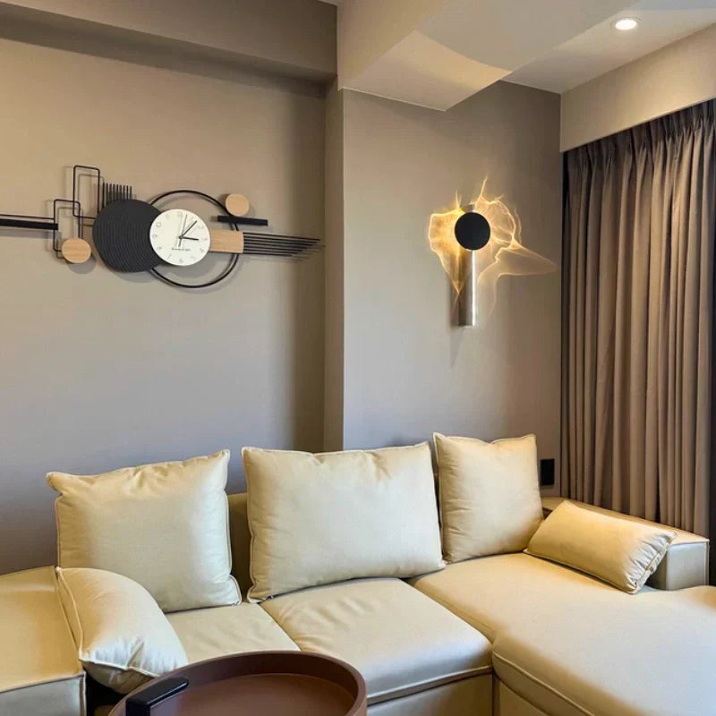 Ripple Wall Sconce With Adjustable 180 Degree Head Warm White Ambient Light