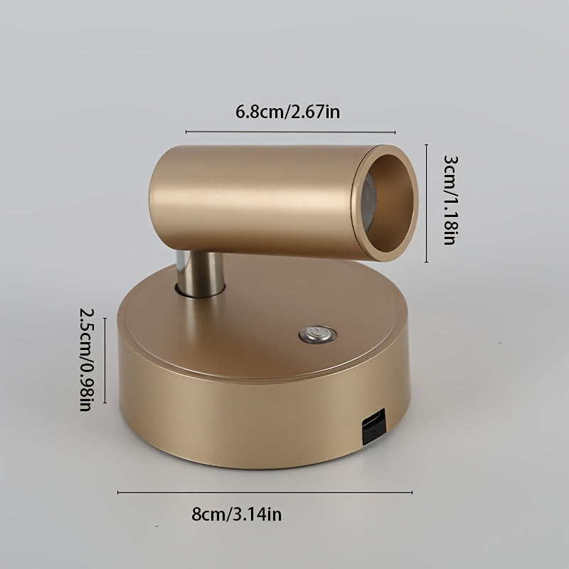 Wireless Magnetic Wall Light — USB Rechargeable, Touch Control Mount